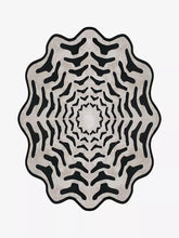 Black and White Irregular Shape Rug